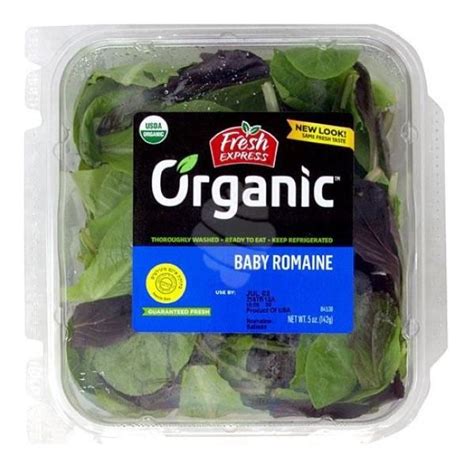 How much fat is in organic baby romaine - calories, carbs, nutrition