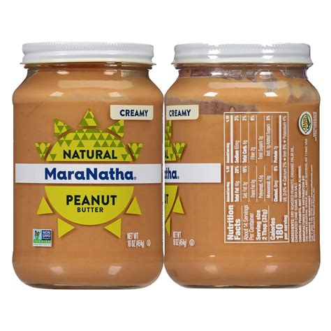How much fat is in organic creamy natural peanut butter - calories, carbs, nutrition