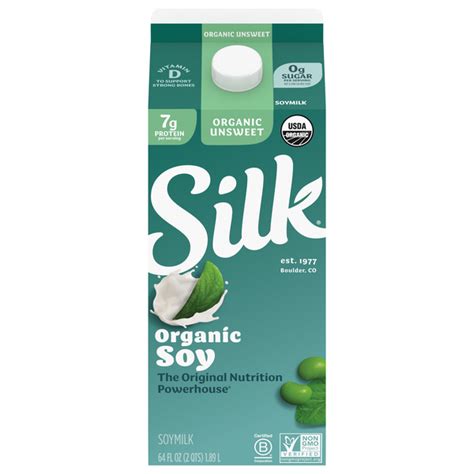 How much fat is in organic soy milk plain - calories, carbs, nutrition