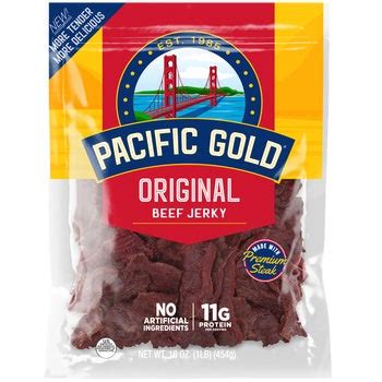 How much fat is in pacific gold turkey jerky - calories, carbs, nutrition