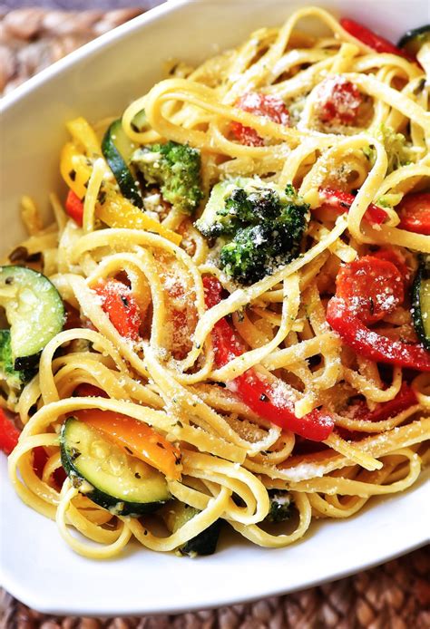How much fat is in pasta primavera - calories, carbs, nutrition