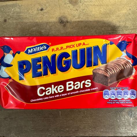 How much fat is in penguin cake bar - calories, carbs, nutrition