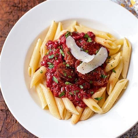 How much fat is in penne, hot sausage (bostwick) - calories, carbs, nutrition