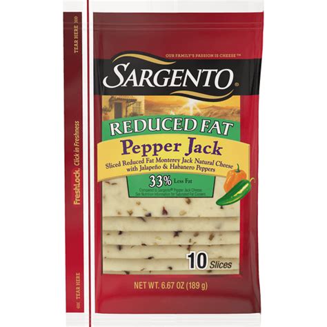 How much fat is in pepper jack reduced fat - calories, carbs, nutrition