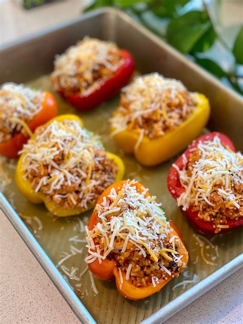 How much fat is in peppers tricolor stuffed turkey quinoa - calories, carbs, nutrition