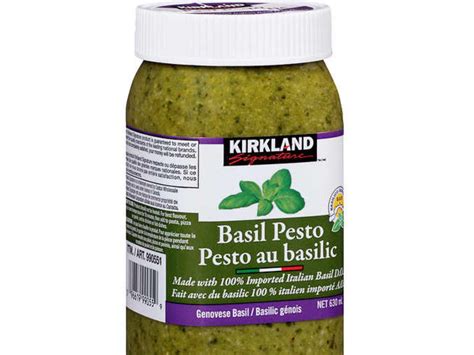 How much fat is in pesto, basil (bostwick) - calories, carbs, nutrition