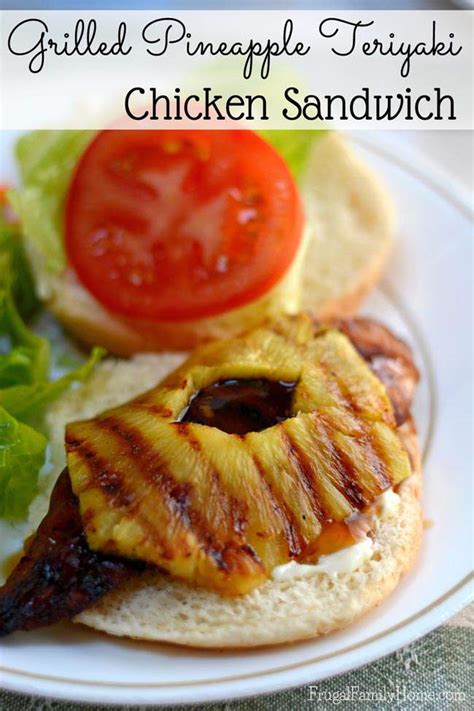 How much fat is in pineapple chicken teriyaki sandwich - calories, carbs, nutrition