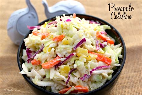 How much fat is in pineapple cole slaw - calories, carbs, nutrition