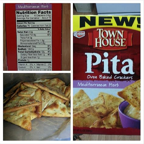 How much fat is in pita crackers - calories, carbs, nutrition