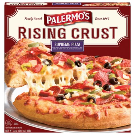 How much fat is in pizza - supreme rising crust, - calories, carbs, nutrition