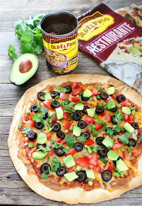 How much fat is in pizza mexican tortilla - calories, carbs, nutrition