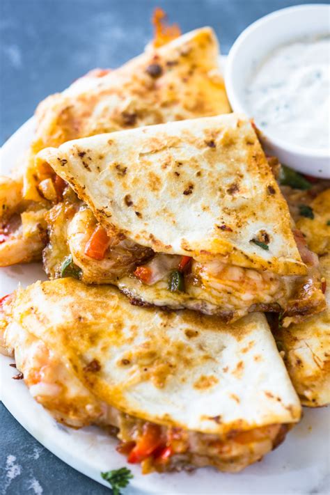 How much fat is in poblano shrimp quesadilla (64054.1) - calories, carbs, nutrition