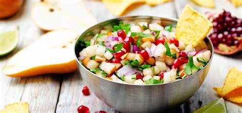 How much fat is in pomegranate pear salsa - calories, carbs, nutrition