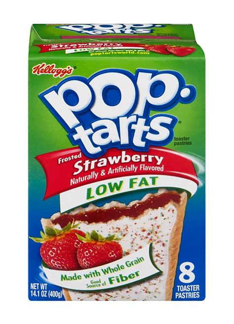 How much fat is in pop tarts, strawberry, kellogg's - calories, carbs, nutrition