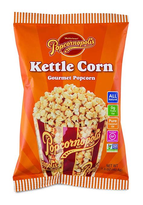 How much fat is in popcornopolis kettle corn - calories, carbs, nutrition