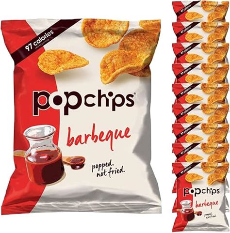 How much fat is in popped barbeque potato crisps - calories, carbs, nutrition
