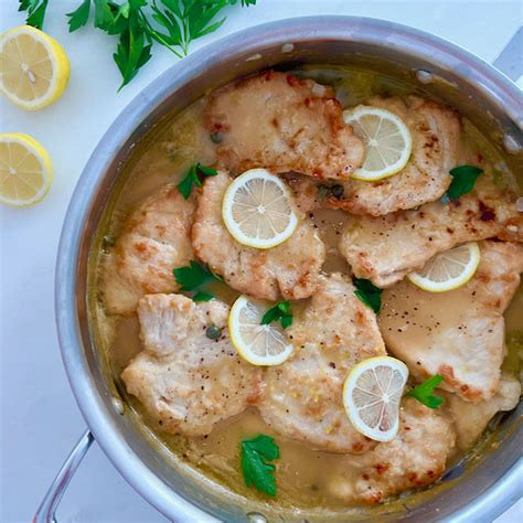 How much fat is in pork piccata with brown rice salad - calories, carbs, nutrition