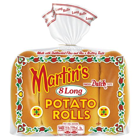 How much fat is in potato long roll - calories, carbs, nutrition