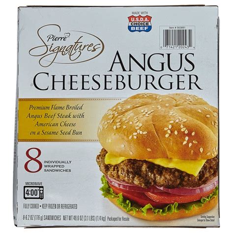 How much fat is in premium angus cheesburger - calories, carbs, nutrition