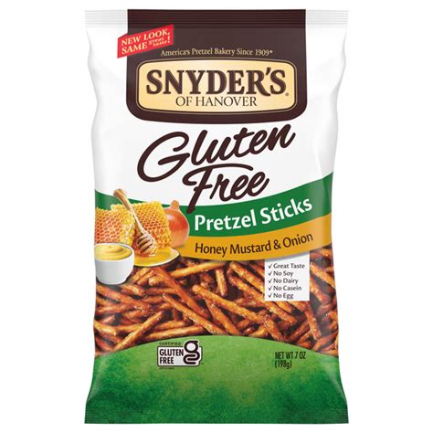 How much fat is in pretzel sticks - honey mustard - calories, carbs, nutrition