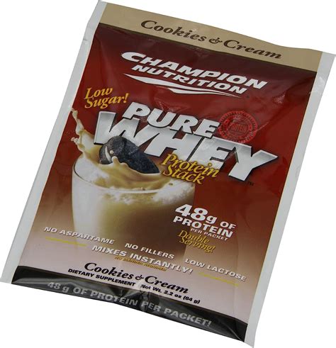 How much fat is in pure whey protein stack - calories, carbs, nutrition