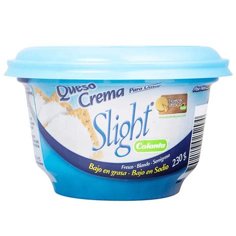 How much fat is in queso crema slight - calories, carbs, nutrition