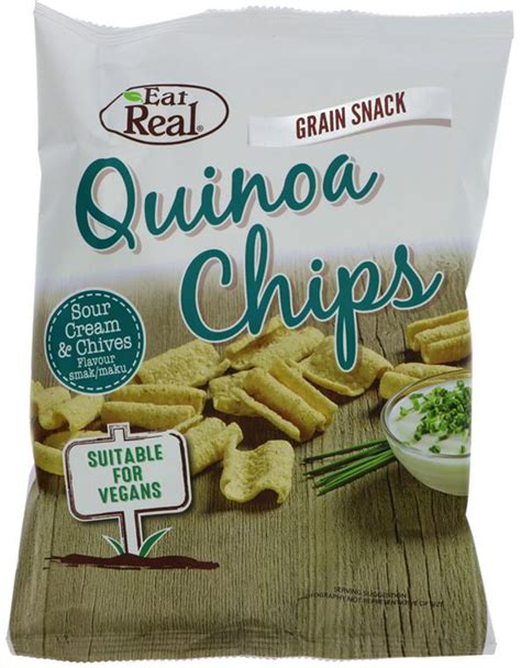 How much fat is in quinoa chips sour cream and chives - calories, carbs, nutrition