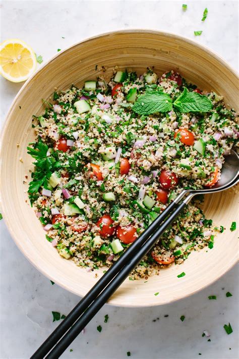 How much fat is in quinoa tabouleh side salad - calories, carbs, nutrition