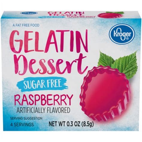 How much fat is in raspberry gelatin - calories, carbs, nutrition