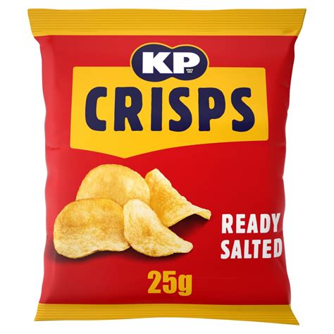 How much fat is in ready salted potato crisps 25g - calories, carbs, nutrition