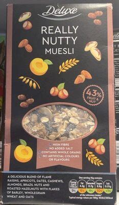 How much fat is in really nutty muesli - calories, carbs, nutrition