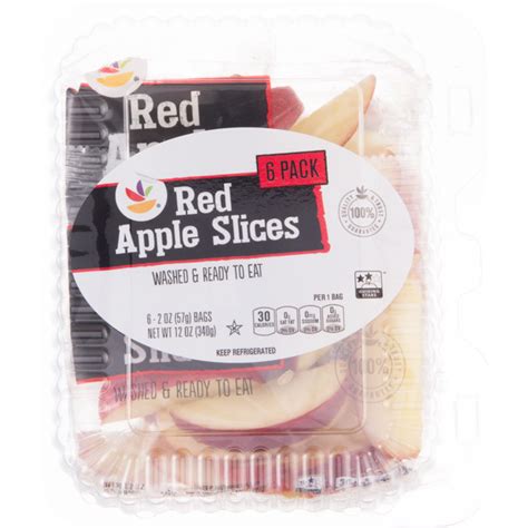 How much fat is in red apple slices - calories, carbs, nutrition