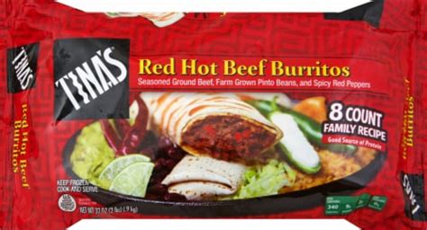 How much fat is in red hot beef burrito - calories, carbs, nutrition