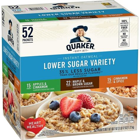 How much fat is in reduced sugar oatmeal - calories, carbs, nutrition