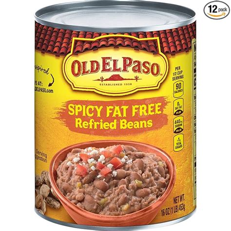 How much fat is in refried beans 2 oz - calories, carbs, nutrition