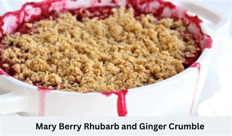 How much fat is in rhubarb and ginger crumble - calories, carbs, nutrition