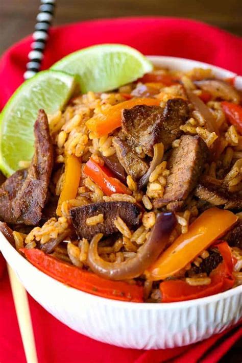 How much fat is in rice sides steak fajitas - calories, carbs, nutrition