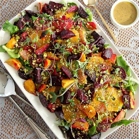 How much fat is in roasted beet and citrus salad - calories, carbs, nutrition