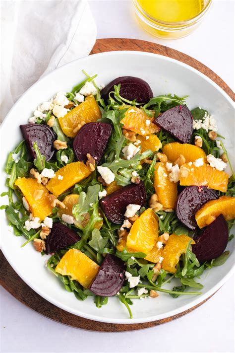 How much fat is in roasted beet and orange salad - calories, carbs, nutrition