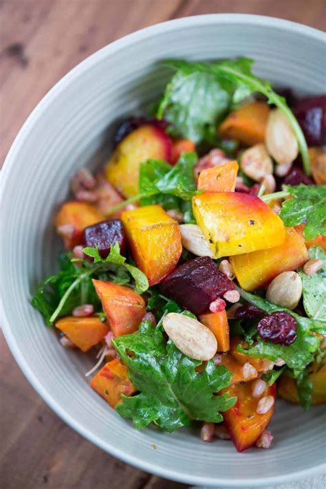 How much fat is in roasted root vegetable salad - calories, carbs, nutrition