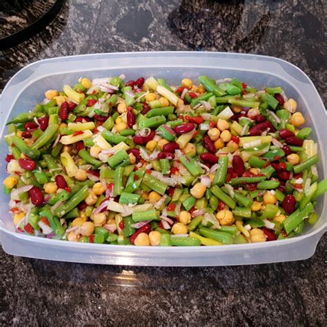 How much fat is in salad, four bean (bostwick) - calories, carbs, nutrition