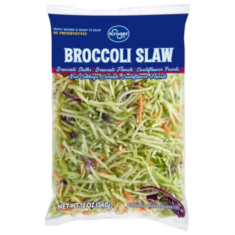 How much fat is in salad slaw broccoli 4 oz - calories, carbs, nutrition
