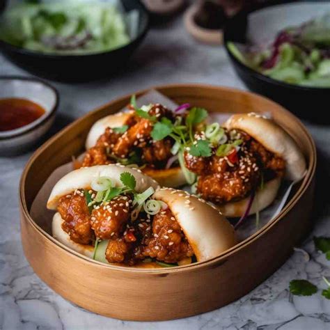 How much fat is in sand spicy chicken bao auditions - calories, carbs, nutrition