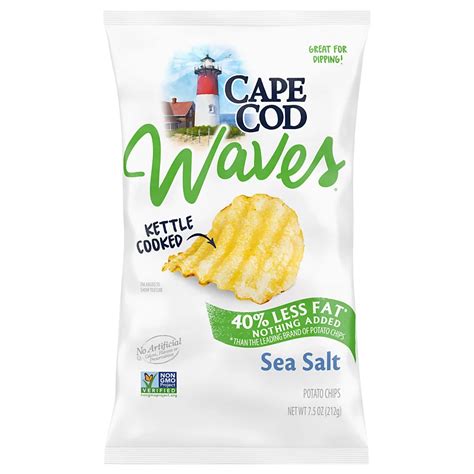 How much fat is in sea salt potato chips - calories, carbs, nutrition