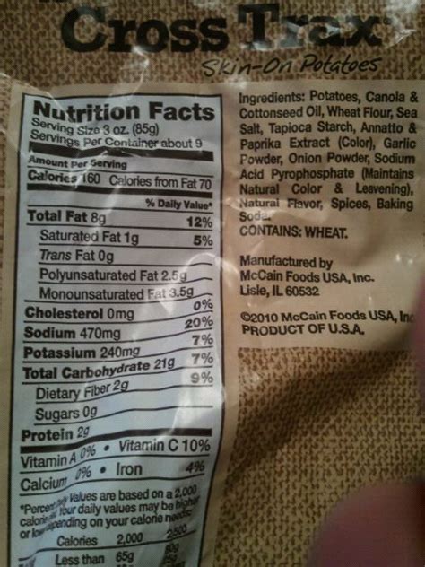 How much fat is in seasoned cross trax - calories, carbs, nutrition