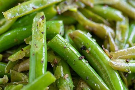 How much fat is in seasoned green beans - calories, carbs, nutrition