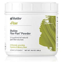 How much fat is in shaklee fiber plan - calories, carbs, nutrition