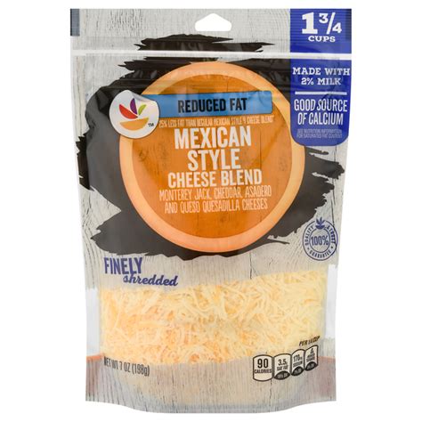 How much fat is in shredded mexican cheese - calories, carbs, nutrition