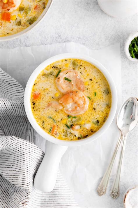 How much fat is in shrimp and corn chowder - calories, carbs, nutrition