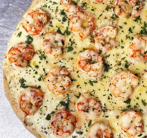 How much fat is in shrimp scampi pizza - calories, carbs, nutrition